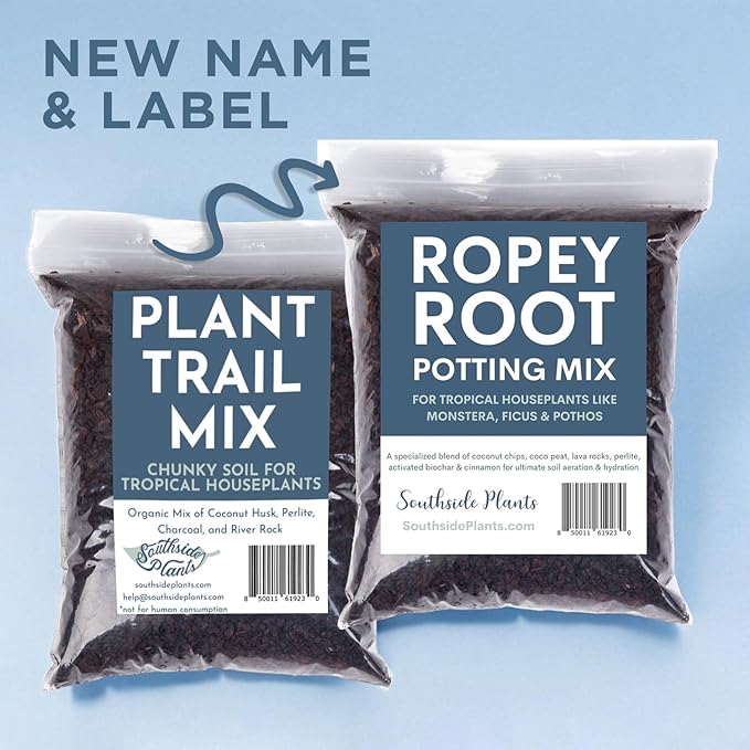 Ropey Root - Potting Mix for Indoor and Outdoor Tropical Plants, Chunky Soil Blend for Tropical Houseplants - 1 Gallon