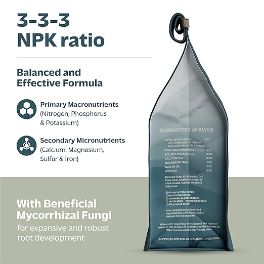 Organic Seed Starter Fertilizer - Natural Indoor & Outdoor Fertilizer with Mycorrhiza + Kelp & Alfalfa Meal for Strong Healthy Plants and Soil - 2lbs