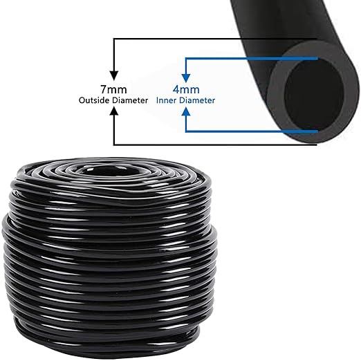Drip Irrigation System, Irrigation System with 165FT 1/4 Inch Distribution Tubing, DIY Saving Water Garden Watering System, Automatic Drip Irrigation Kits for Garden, Greenhouse, Lawn, Patio