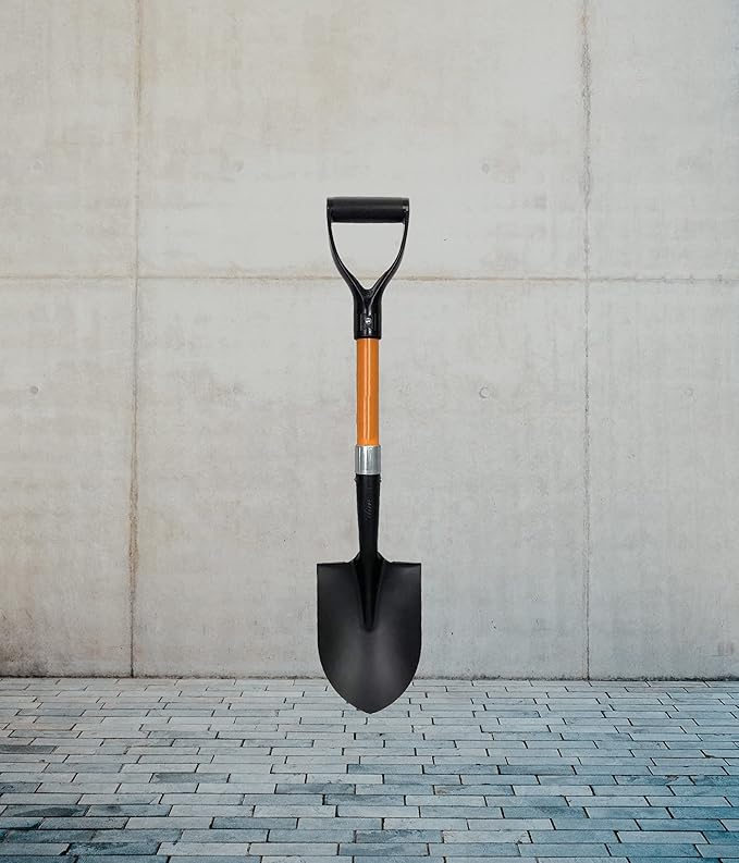 Ashman Short Handle Digging Shovel (1 Pack) Kids Beach Shovel, Shovel for Digging 27-inch with Sturdy Blade, Small Garden Shovel, Kids Snow Shovel, Shovels for Gardening with D- Handle Gardening Tools