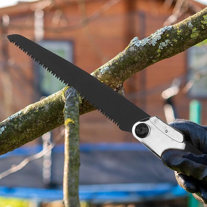 Folding Saw Set, Heavy Duty 15 Inch Extra Long Blade Hand Saw, 8.8 Inch Folding Saw for Trees Wood Cutting Camping Gardening Work, Hiking, Landscaping, Tree Trimming