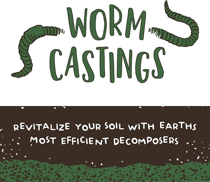 Earth Worm Castings – Organic Red Worm Compost Soil Amendment - .13 Cubic Foot ~6 Lbs - Approximately 1 Gallon - Organic Red Worm Vermiculture and Compost Home, Garden, Greenhouse, and Farm