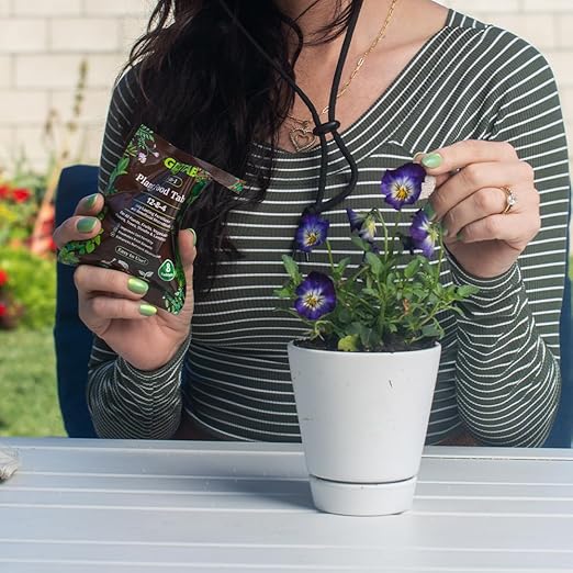 GROTAB 3-in-1 Plant Food Tablets 8 Tabs Natural 12-8-4 Plant Fertilizer Outdoor Indoor All-Purpose Flower Garden Vegetable Orchard Greenhouse Plant Fertilizer with Mycorrhizal Trichoderma Microbials