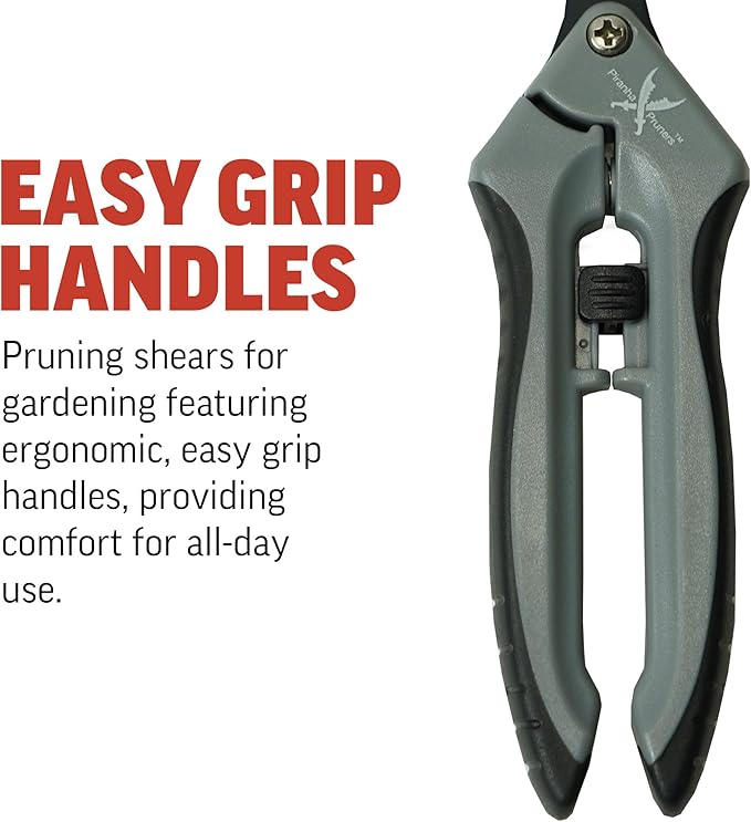 Piranha Pruner Trimming Scissors Garden Shears, Plant Trimmers, Gardening Hand Tools, Straight Fluorine Coated Blade