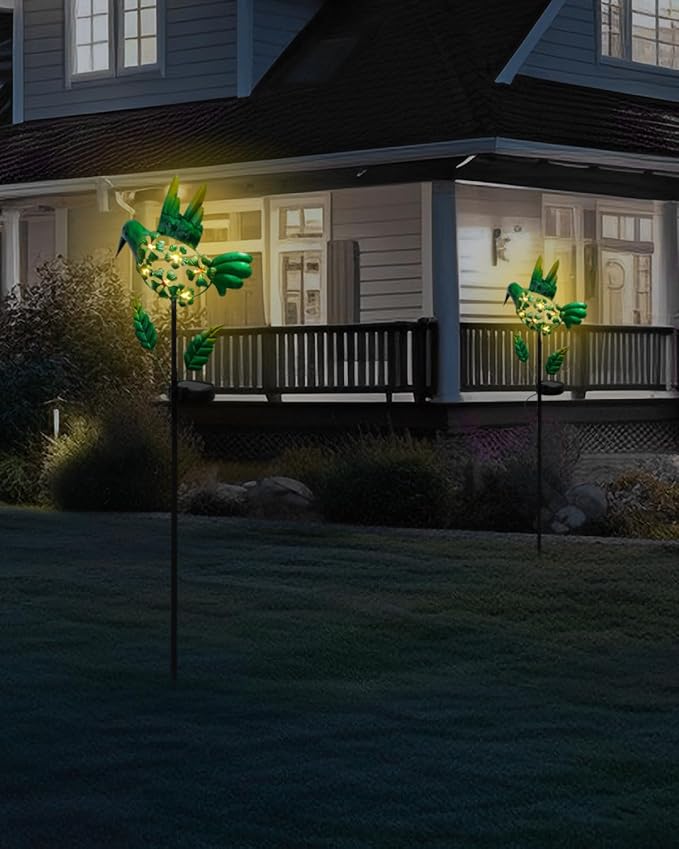 Putuo Decor Solar Garden Stake Light Outdoor Garden Decoration Hummingbird LED Light Outdoor Decorative Waterproof Patio Yard Pathway Garden.