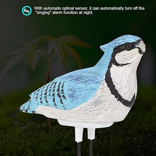 Watering Alarm Bird Plant Soil Tester, Hygrometer Sensor Gardening Tool, for Planter Water Remind Warining Alert(Battery Included)(Blue)
