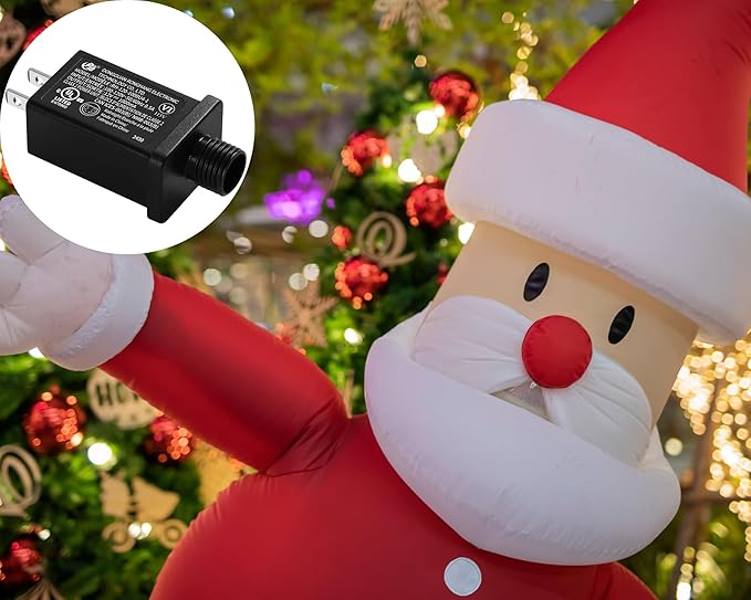 Replacement Yard Inflatable Adapter Power Supply Adaptor - 12V 1.0A 4Pcs - Inflatable Plug Replacement Class 2 Power Supply - for Christmas Tree Light/Thanksgiving Yard Blow Up Decorations