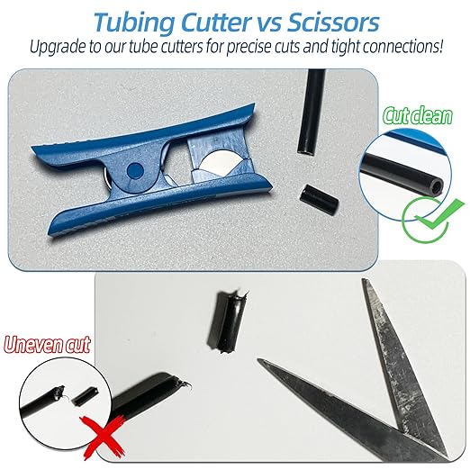 Plastic Tubing Cutter Tool Hose Tube Cutter Accurate Pipe Cutter for Drip Irrigation Tubing Nylon PVC Tube, Cut Up to 3/8" OD Tube