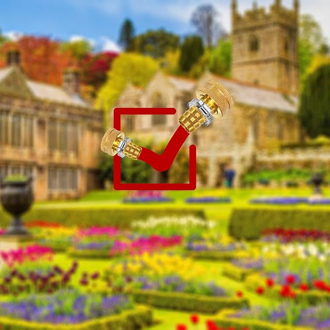 YOUHO Garden Hose Adapter 2PCS 3/4GHT(F) to 1/4 Barb Garden Hose to Pipe Fittings Connect, Garden Pipe Joint Extension Repair Fitting