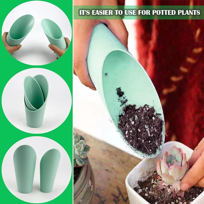 LNQ LUNIQ 4pcs Garden Soil Sifting Tray and Sand Sifter Set with Cylindrical Shovel - Ideal for Small Gravel, Soil and Sand Sifting, Seeding Work