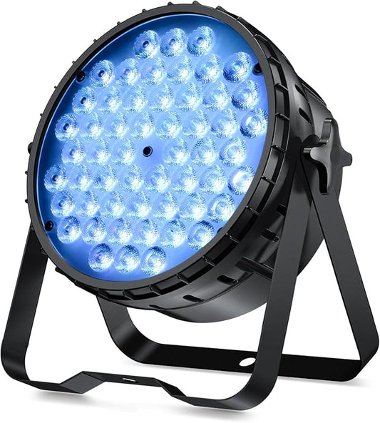 BETOPPER Stage RGB LED Par Lights, DMX Sound Activated Strobe Wash for Party, Wedding, Club, Festival