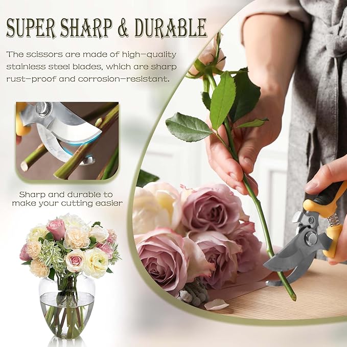 Floral Toolkit,Rose Thorn Remover Tool, Garden Pruning Shears Scissors Kit, Florist's Toolkit,Use for Florist Supplies (Toolkit)