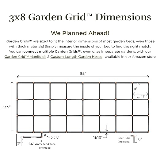 Garden In Minutes Drip Irrigation System for Garden, Soaker Hose & Garden Watering System Preassembled Drip Irrigation Kit, Flower Bed Sprinkler, Garden Irrigation System Kit - 3x8 (33.5"x88")