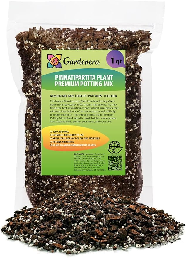 Premium Monstera Pinnatipartita Plant Potting Mix - Optimal Nutrients and Aeration for Healthy Growth - 1 Quart