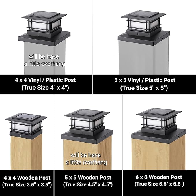 Dynaming 8 Pack Solar Flame Post Lights Outdoor, Solar Powered Fence Post Cap Lights, High Brightness Flickering Flame SMD LED Lighting Decor for Garden Deck Patio, 4x4, 5x5 or 6x6 Vinyl/Wooden Posts