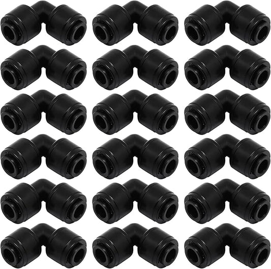 30 Pack Quick Connect 1/4 Irrigation Fittings, Quick Connect Fittings, Universal 90 Degree Elbow Fitting, Leak Free Fittings for Sprinkler or Drip Irrigation System