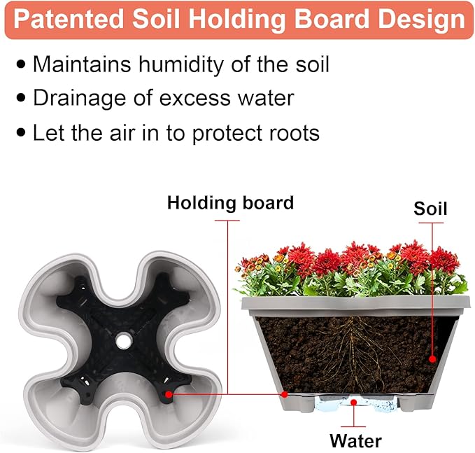 Vertical Planter 4 Tier Stackable Planters Garden Planters Strawberry Herb Flower and Vegetable Planter Indoor Outdoor Gardening Pots with Removable Wheels and Tools 2-Pack