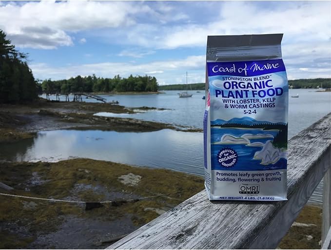 Coast of Maine (4lb) Stonington Blend Organic Plant Food with Lobster, Kelp and Worm Castings - OMRI Listed