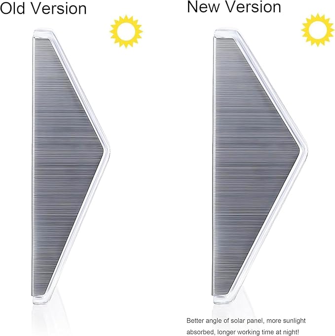 XLUX Solar Lights for Steps Decks Pathway Yard Stairs Fences, LED lamp, Outdoor Waterproof, Warm Light, 2 Pack