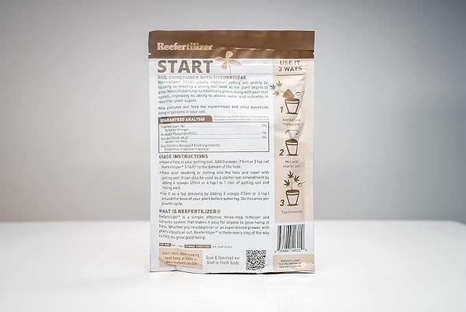 Start | Mycorrhizal Fungi & Organic Kelp Meal Soil Booster for Transplant and Top Dressing | Root Enhancer and Living Soil Booster | for Soil and Coco Indoor and Outdoor Plants