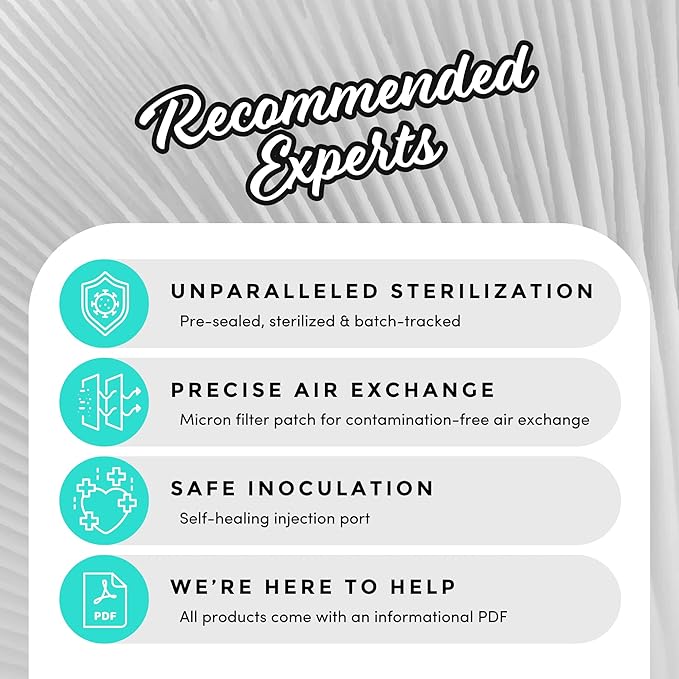 Mycelium’s King Oyster Gourmet Mushroom Kit | 8LBS Oak & Soy Hull with Millet Blend | 20ML Liquid Culture Syringe | All-in-One Complete Cultivation Kit | Pre-Sterilized - Home Growing Made Easy