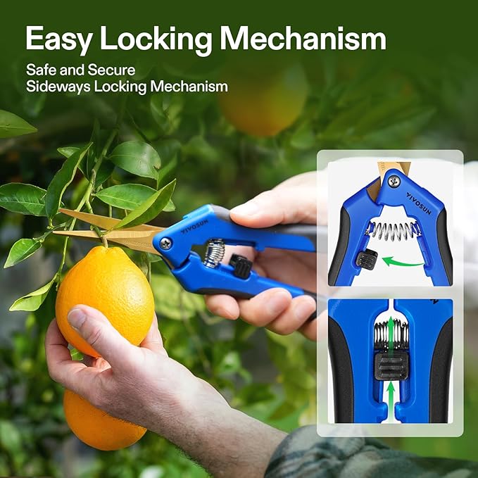 VIVOSUN 12-Pack 6.5 Inch Gardening Scissors Hand Pruner Pruning Shear with Titanium Coated Curved Precision Blades