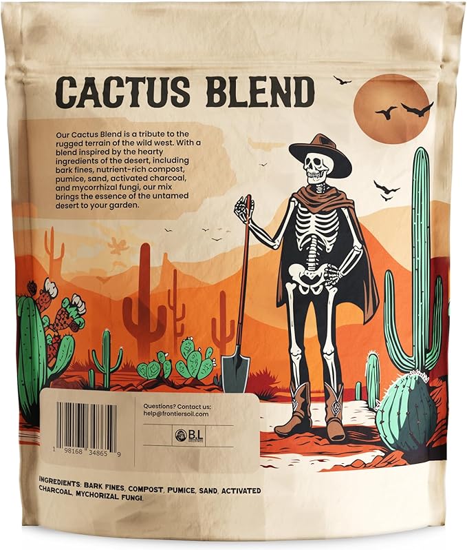 Cactus Soil Potting Mix for Cacti & Succulents - Cactus Soil with Mycorrhizal Fungi - 4.4 QTS - High Drainage Indoor Potting Soil - Frontier Soil