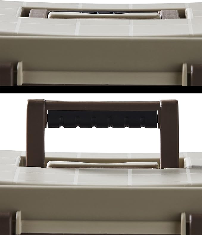 AMES 20213200 Rolling Lawn & Garden Storage Cart for Storing Tools & Cleaning Supplies, Lid Doubles as Seat, 225 lb. Weight Capacity