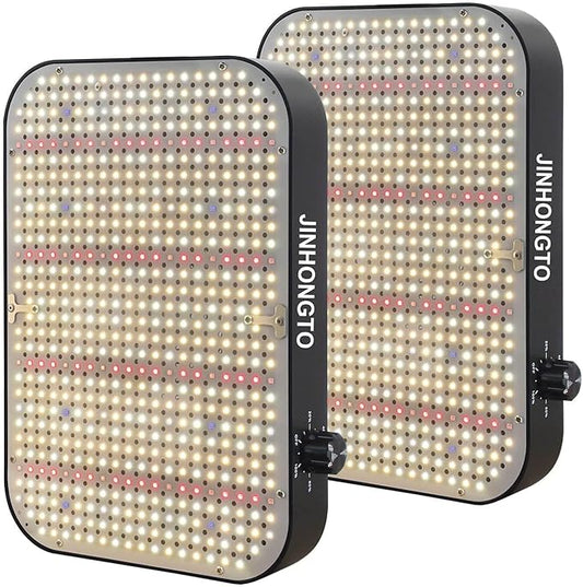 2Pack 65 Watt Dimmable Grow Light LED Full Spectrum UV IR, Best Grow Lights for All Indoor Plants, Veg Seed Starting Seedlings Houseplant Plant Light