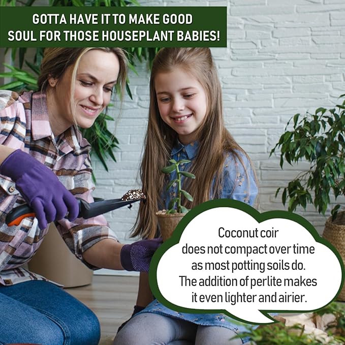 10QT Organic Coco Coir Perlite Mix, Coco Coir Mix for Plants, Coco Perlite Mix 70/30 for Gardening, for Plants Indoor, for Houseplants, to Promote Root Growth, and Water Retention and Plant Growth