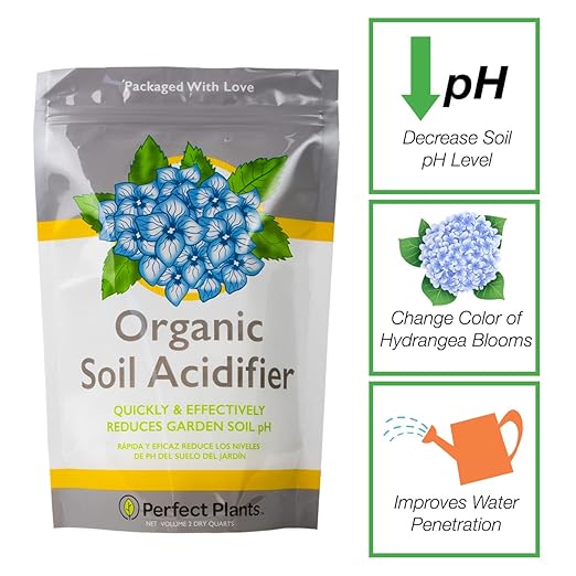 Perfect Plants Organic Soil Acidifier 2Qt | Sulfur Based Plant Food | Changes Hydrangea Flower Color (2qts.)