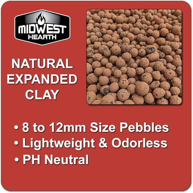 Expanded Clay Pebbles - Natural Organic LECA for Hydroponic Growing Gardening (5-lb Bag)