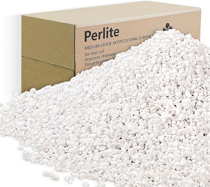 12QT Perlite for Plants, 3-6mm Horticultural Medium pearlight for Indoor & Outdoor, perilite Bulk Soil Amendment for Enhanced Drainage and Growth…