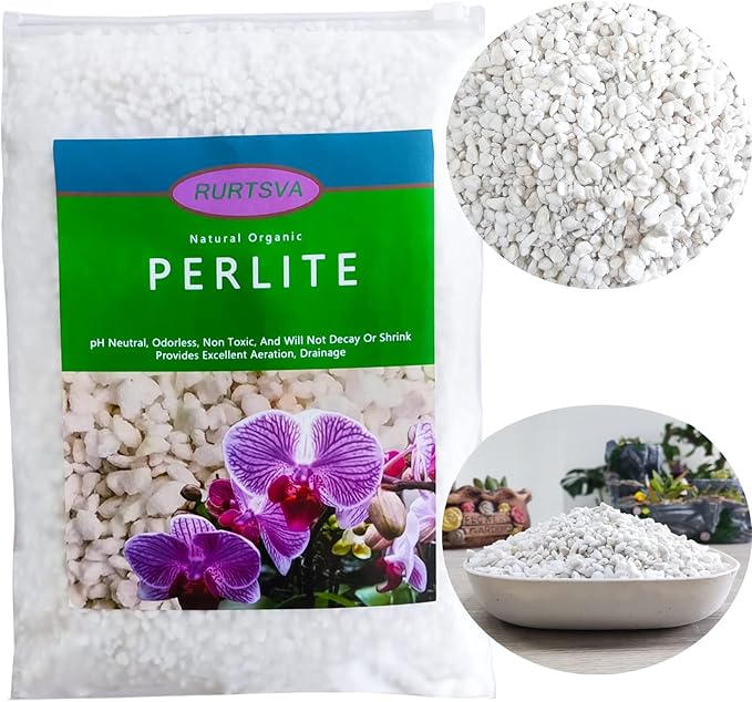 Natural Organic Perlite 2QT for Plants Potting Mix Indoor Outdoor Garden Soil Amendment for Enhanced Drainage, Seed Starter, Root Growth for Succulents, Cactus, Orchids, Money Trees, Vegetables