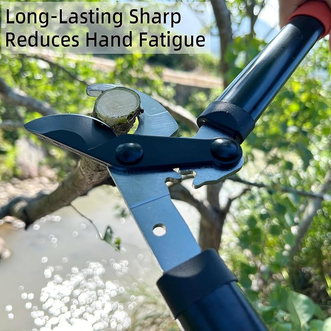 Loppers Tree Trimmer Branch Cutter with Powerful Gear Action, Super Pruner Tree Clippers Tree Pruner, Chops Thick Branches Ease, Sharp Steel Blade with 1.3 Inch Cutting Capacity(15 Inch)