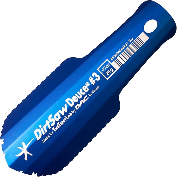 DirtSaw® Deuce #3 - .97 oz Ultralight Backpacking Trowel, Color: Sky