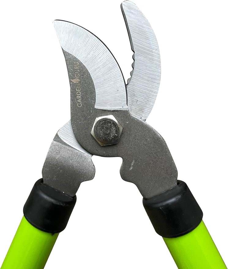 GARDEN GURU Bypass Loppers Tree Trimmer Clipper – Compact 15 inch High Carbon Steel Blade Gardening Loppers Pruning Shear - Comfort Grip Handles – Heavy Duty Branch Cutter – Cut Thick Branches w Ease