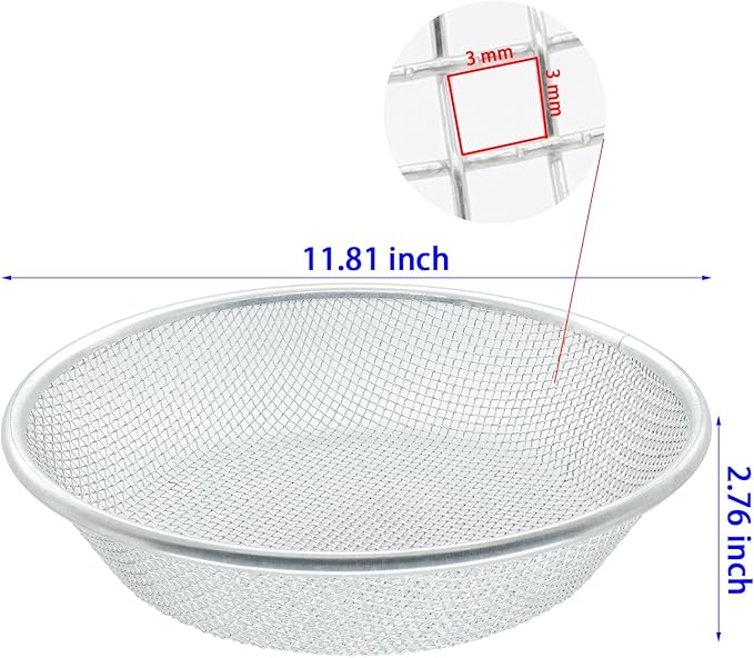 Gardening Sand Soil Compost Sifter, Sieve for Sand Rocks Dirt Compost, for 5 Gallon Bucket (1/8 Inch)