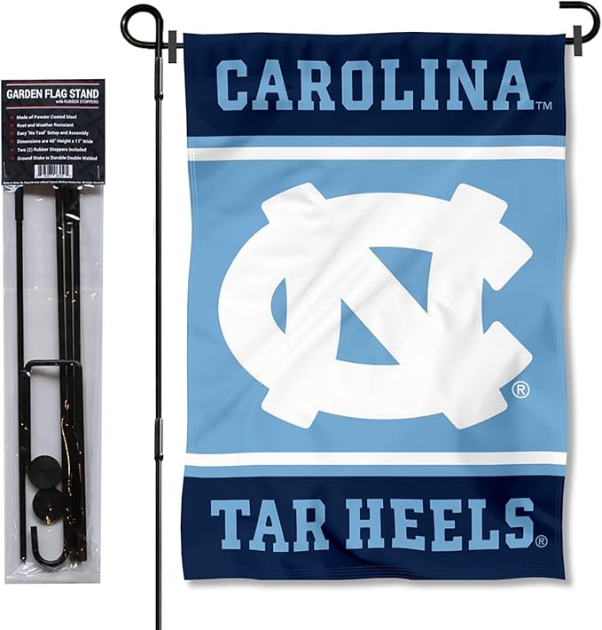 College Flags & Banners Co. North Carolina Tar Heels Garden Flag with Stand Holder