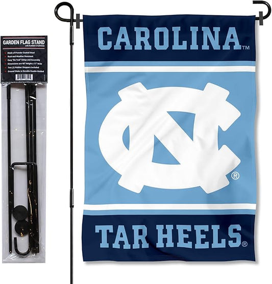 College Flags & Banners Co. North Carolina Tar Heels Garden Flag with Stand Holder