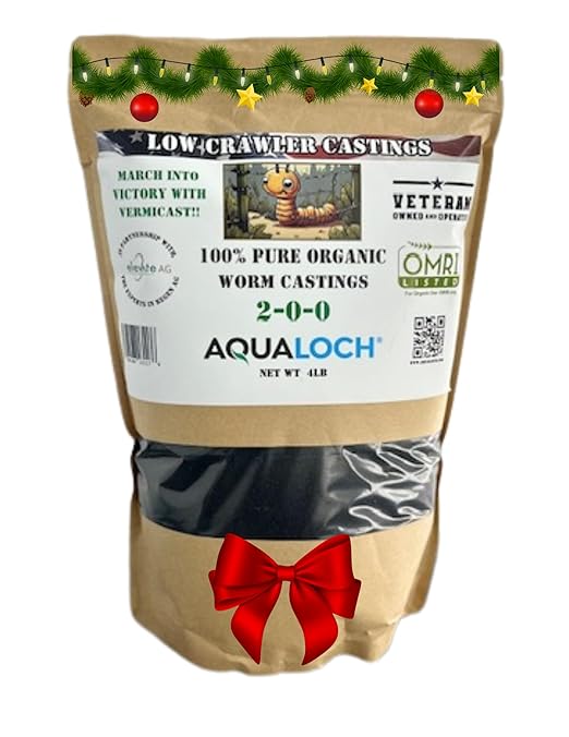 Low Crawler Castings | 100% Pure Organic Worm Castings (4Lbs) | Premium Lawn & Garden Fertilizer | Great Gift for a Gardener!