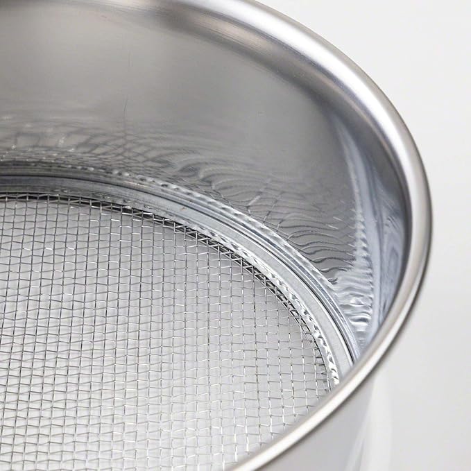 Wazakura Soil Sifter for Gardening and Bonsai 3PCS Set, 8-1/4 in, Stainless Steel Garden Sieve and Compost Sifter for Topsoil, Akadama Soil, Fine Sand, Worm Castings. Portable Sifter for Rocks