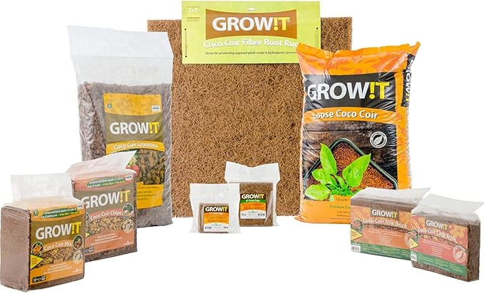 GROW!T GMC40l - 4mm-16mm Clay Pebbles, Brown, (40 Liter Bag) - Made from 100% Natural Clay, Can be used for Drainage, Decoration, Aquaponics, Hydroponics and Other Gardening Essentials