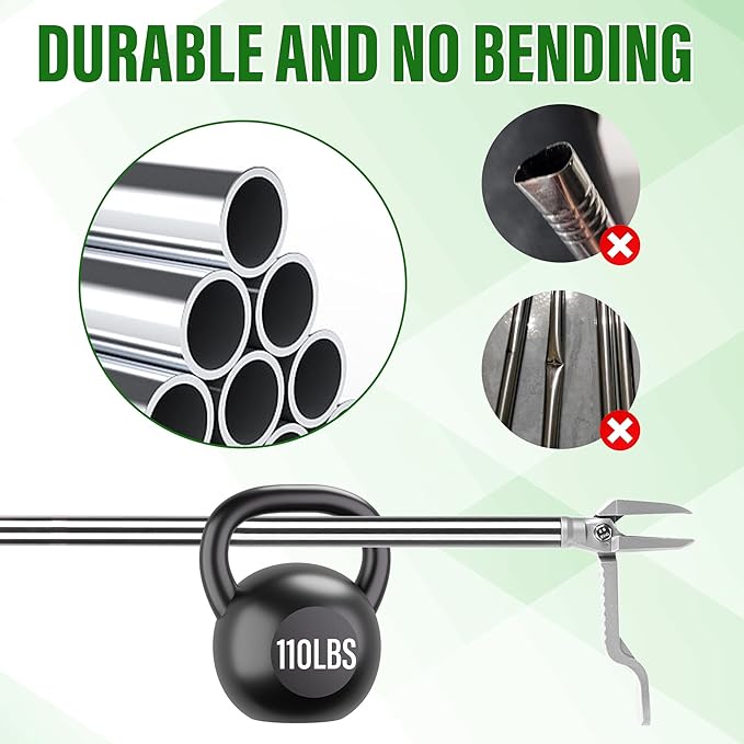 Stand up Weed Puller with 3 Claw Head, 45.6" Long Handle Weed Puller Tool Stand up Heavy Duty, Detachable Weed Remover Tool, No Need Bending Kneeling Weeding Tool for Lawn Yard Garden