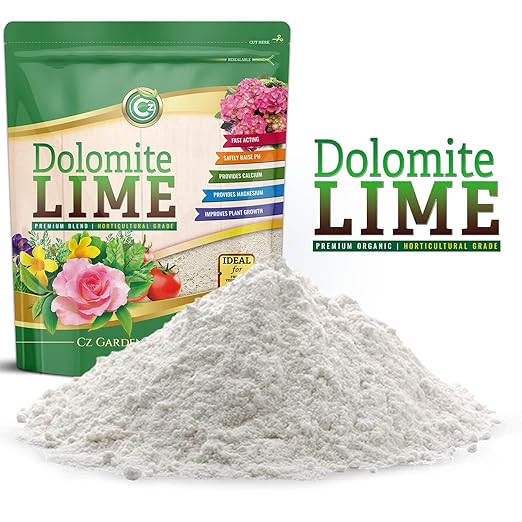 Organic Dolomite Lime 10LB - Made in USA - Garden Soil Amendment Fertilizer for Plants. Calcium/Magnesium Additive. Raise & Stabilize pH - Earthbox Tomatoes & Peppers Blossom End Rot. OMRI Listed