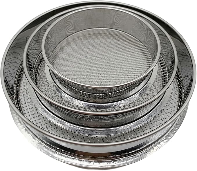Vonoso 3 PCS Soil Sifter-Sieve for Sand Rocks Dirt Compost