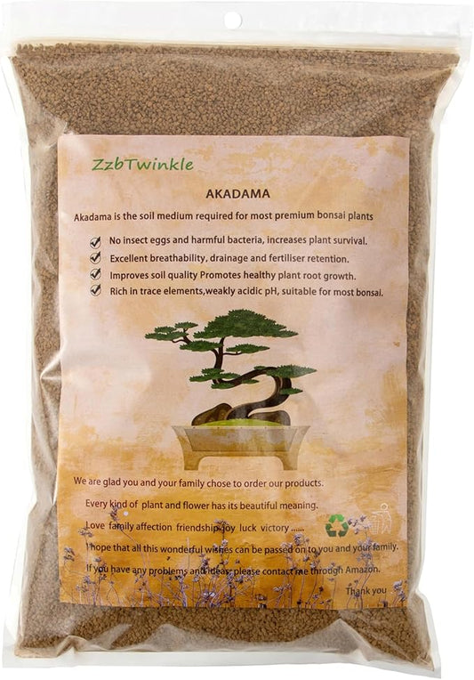 6 lb Fine Grain Japanese Super Hard Akadama Bonsai Soil (1-2mm) for cuttings, Aquatic Plant Soil, Cultivating seedlings and Miniature Bonsai