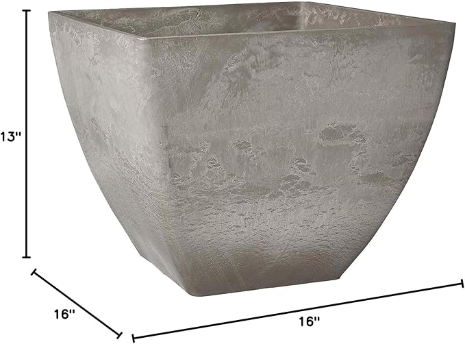 PSW Arcadia Garden Products FB40CT Simplicity Square, 16 x 16 x 13, Cement