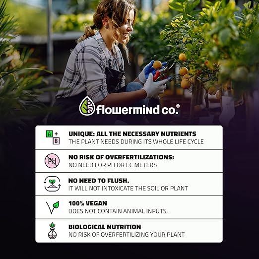 Vegan, Organic Liquid Fertilizer Kit| Biotechnology Fertilizer & Rock Dust, Longer Soil Enrichment | All-Purpose, Organic Liquid Plant Food for Vegetables, Plant| Indoor,Outdoor, 8.5 Fl.Oz +32g