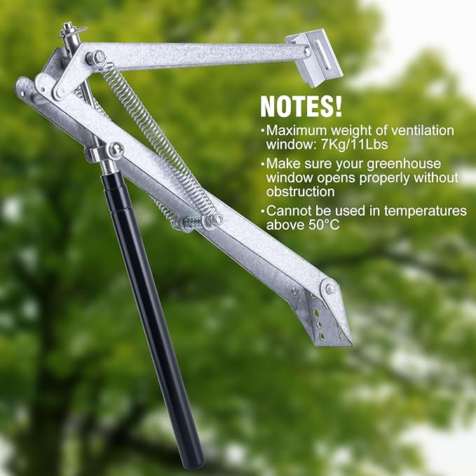 CHANGE MOORE Auto Vent Opener 1Pack Automatic Greenhouse Window Opener, Roof Vent Opener Auto Vent Kit Sensitive Gardening Tools, Automatic Greenhouses Supplies (Dual Spring Up to 33lbs)